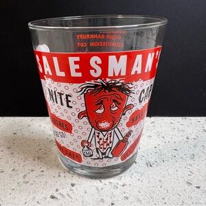 Vintage SALESMAN'S NITE CAP Gag Gift Glass | Funny | Different Oz for Situations